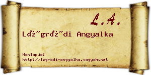 Légrádi Angyalka névjegykártya